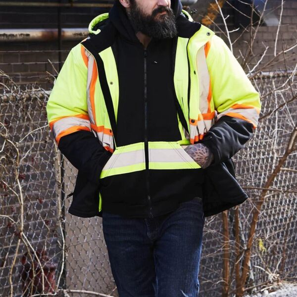 Hi Vis Softshell Winter Safety Jacket Thumbnail