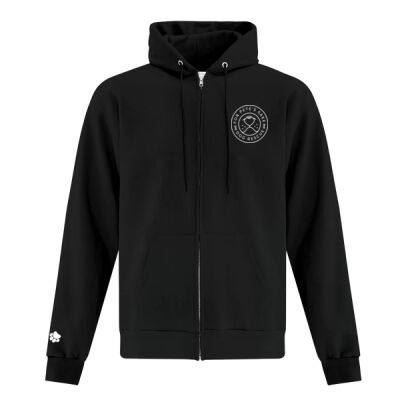 For Pete's Sake Paw Print Black Zip-Up Hoodie Thumbnail