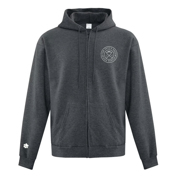 For Pete's Sake Paw Print Grey Zip-Up Hoodie Thumbnail
